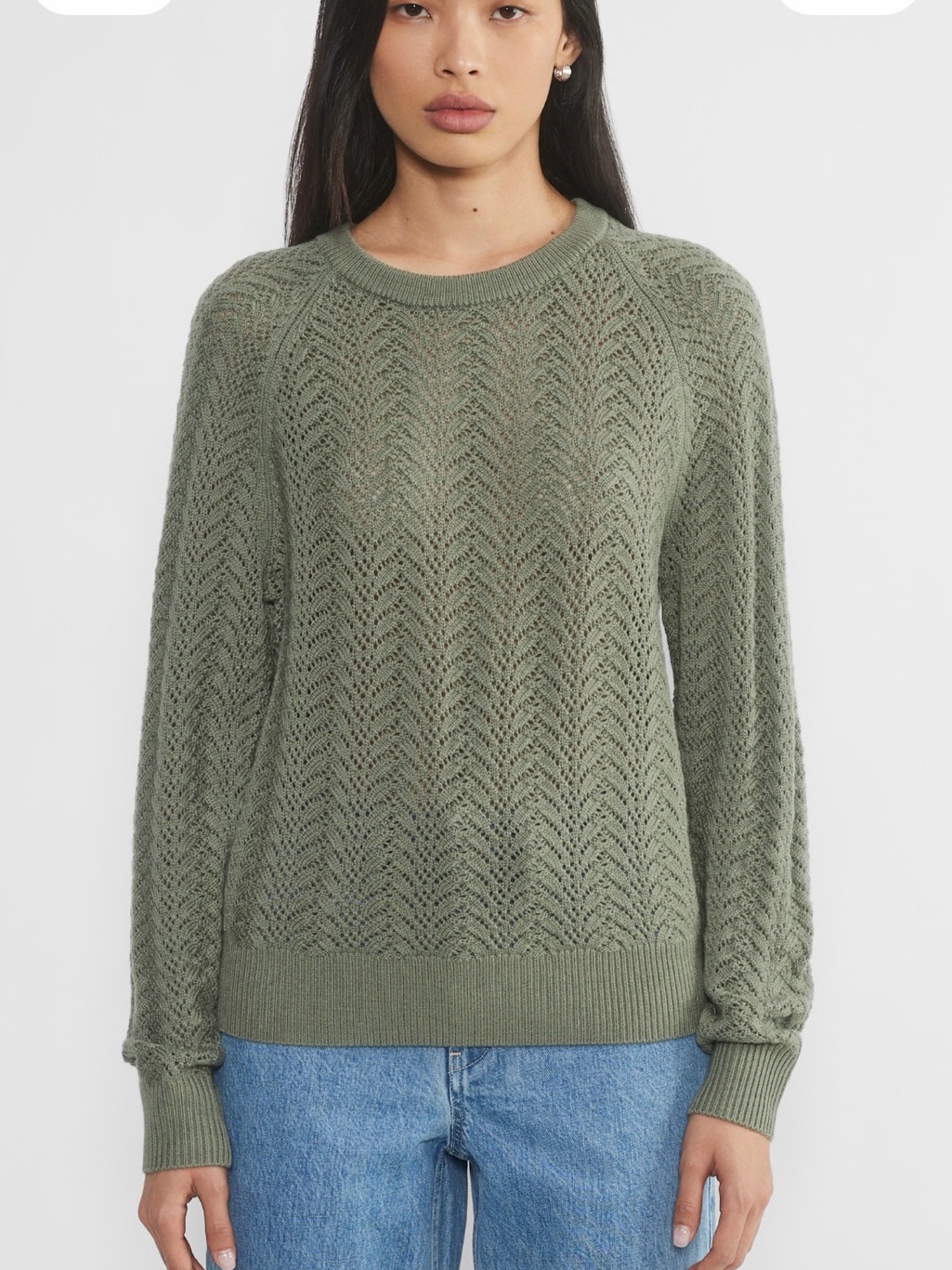 Aritzia Arbor Marino Wool Knit Sweater - Olive